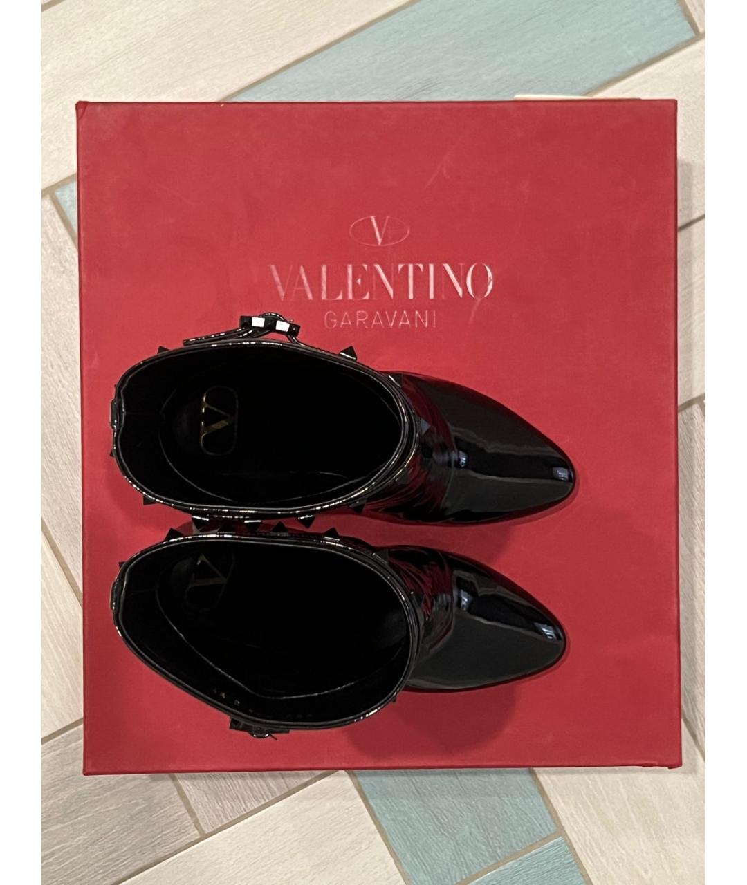 VALENTINO Черные ботильоны из лакированной кожи, фото 3