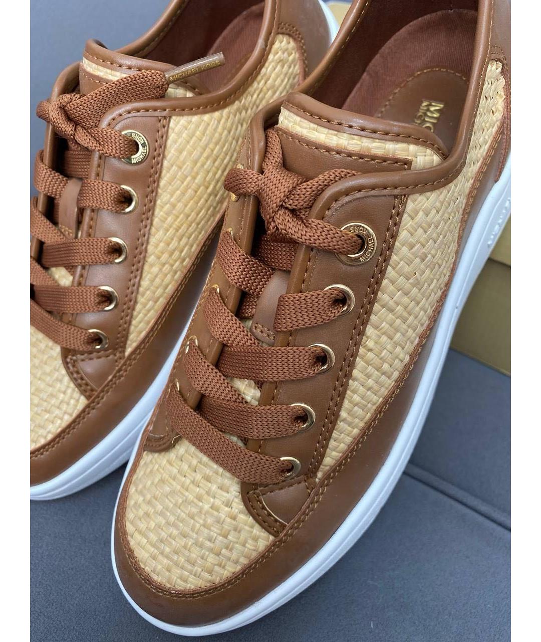 MICHAEL KORS Коричневые кеды из искусственной кожи, фото 3