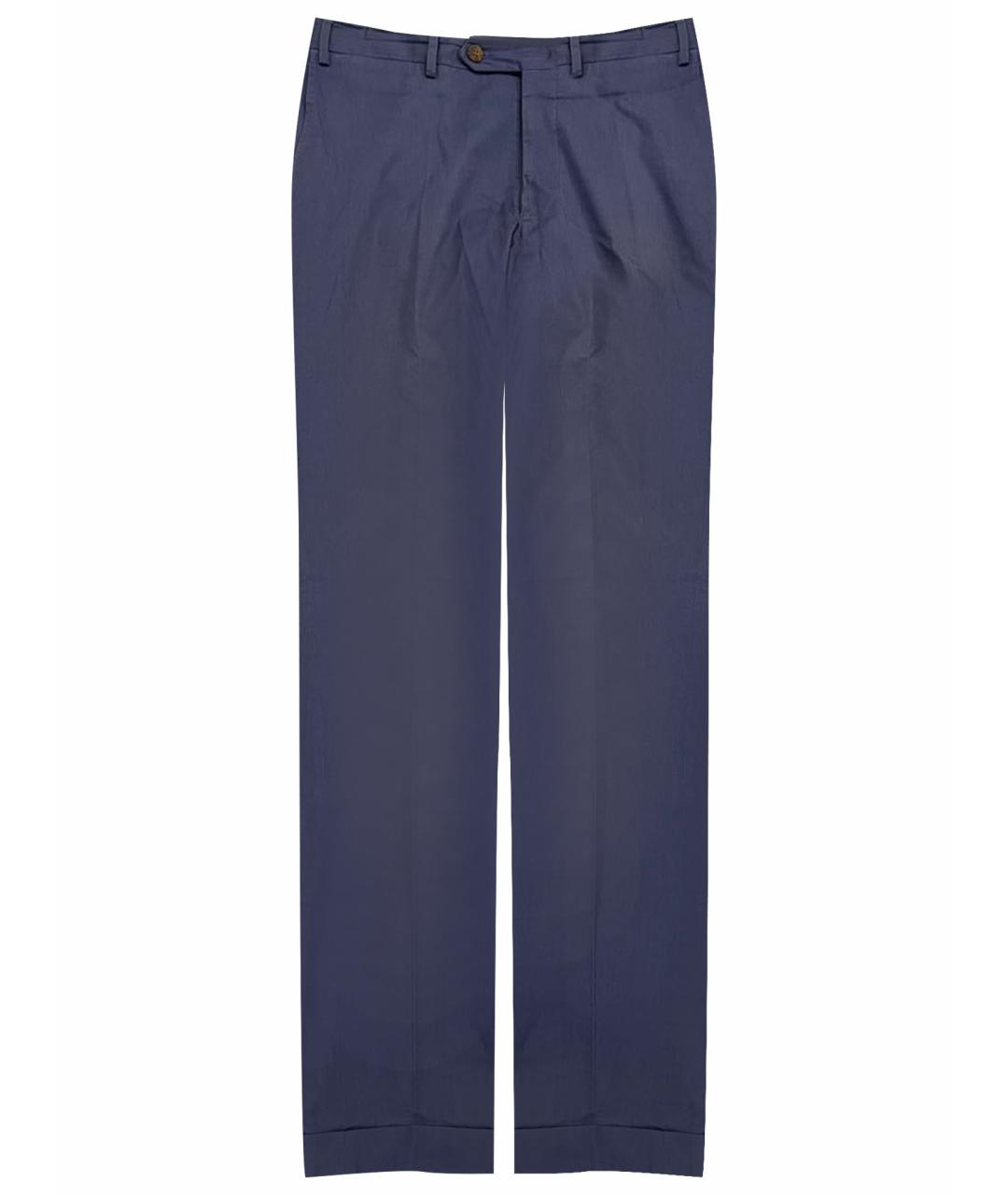 CANALI Синие хлопковые повседневные брюки, фото 1