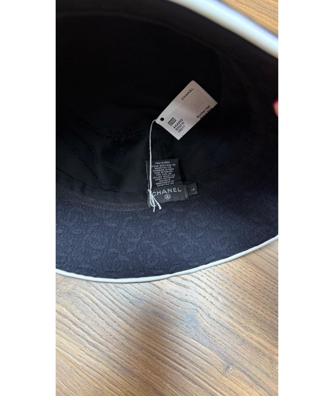 CHANEL Черная хлопковая панама, фото 5
