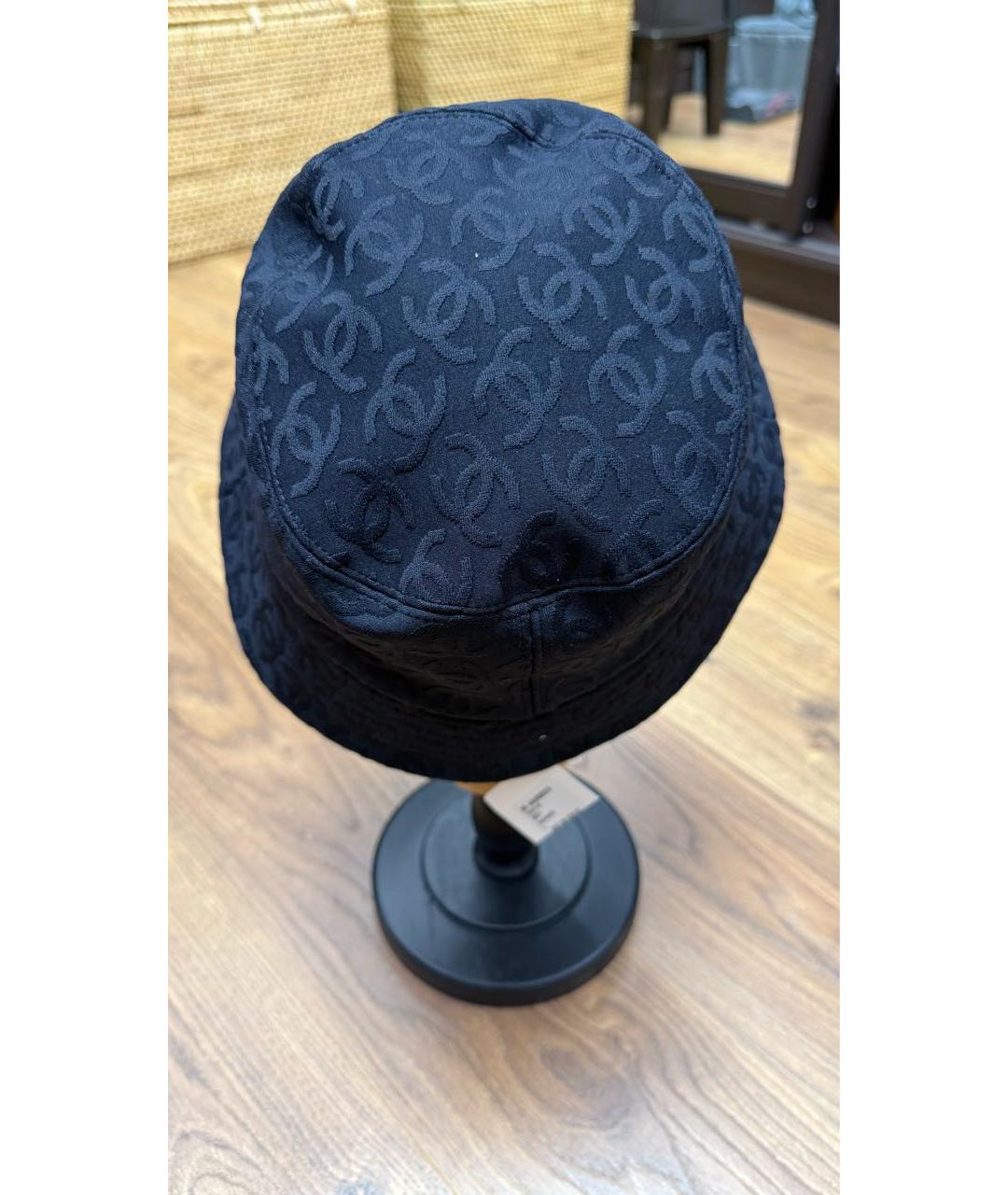CHANEL Черная хлопковая панама, фото 3