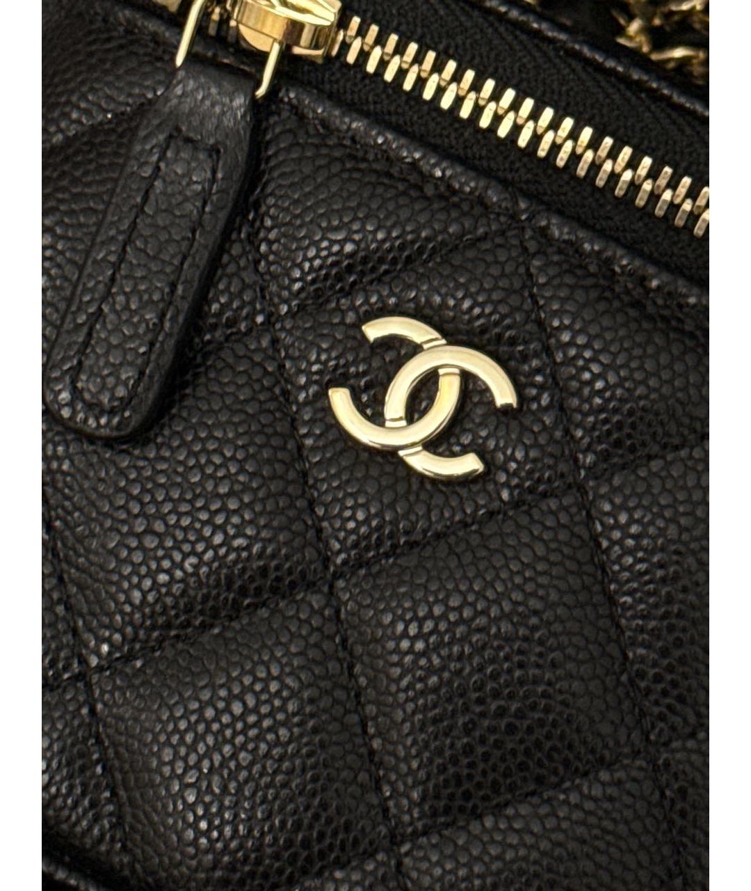 CHANEL Черная кожаная сумка через плечо, фото 8