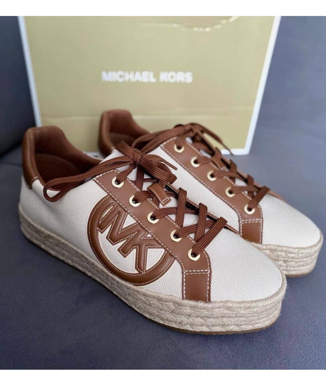 MICHAEL KORS Бежевые кеды, фото 5