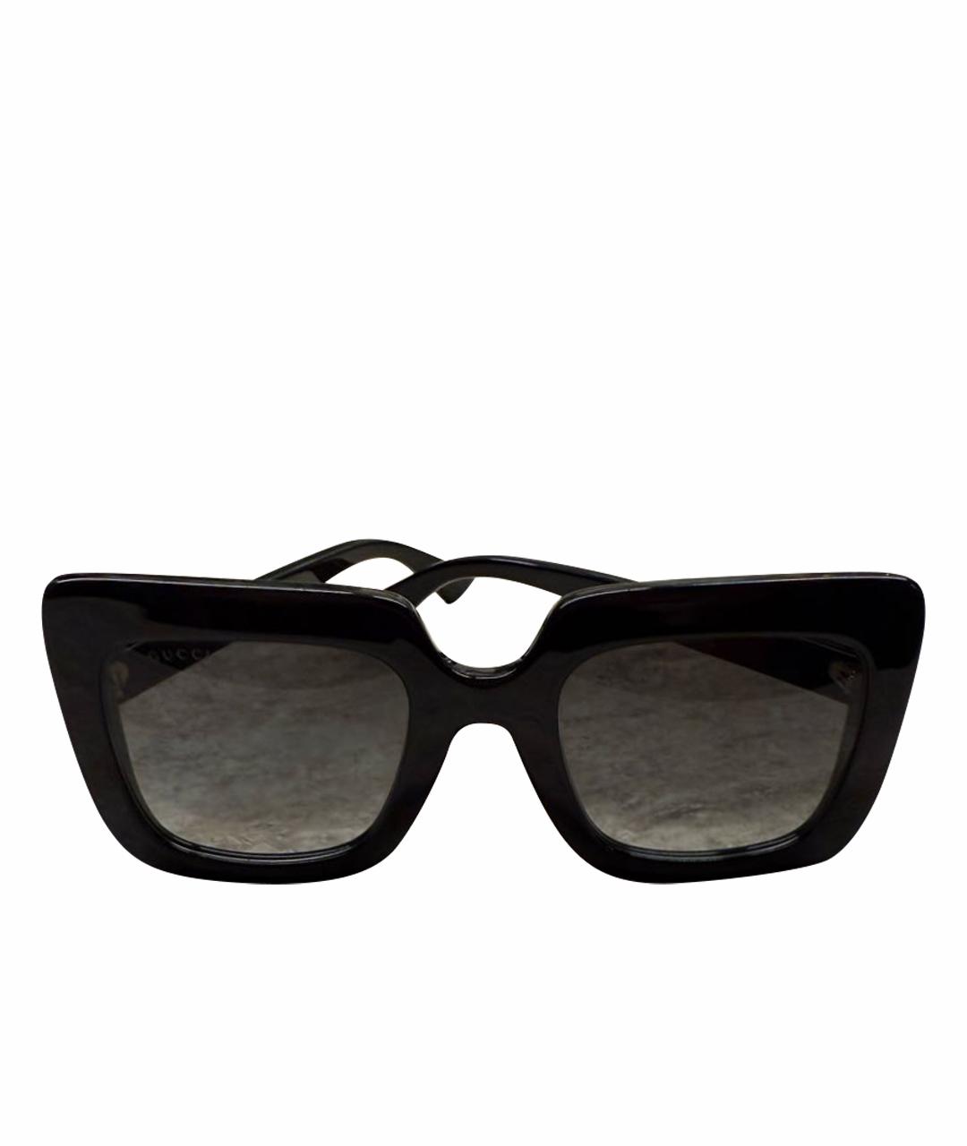 GUCCI Черные пластиковые солнцезащитные очки, фото 1