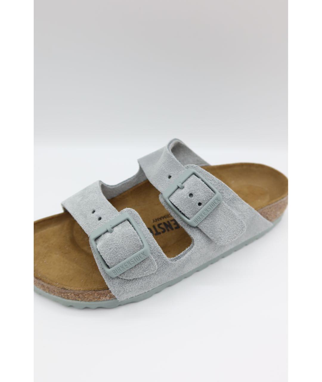 BIRKENSTOCK Серые замшевые сандалии, фото 5