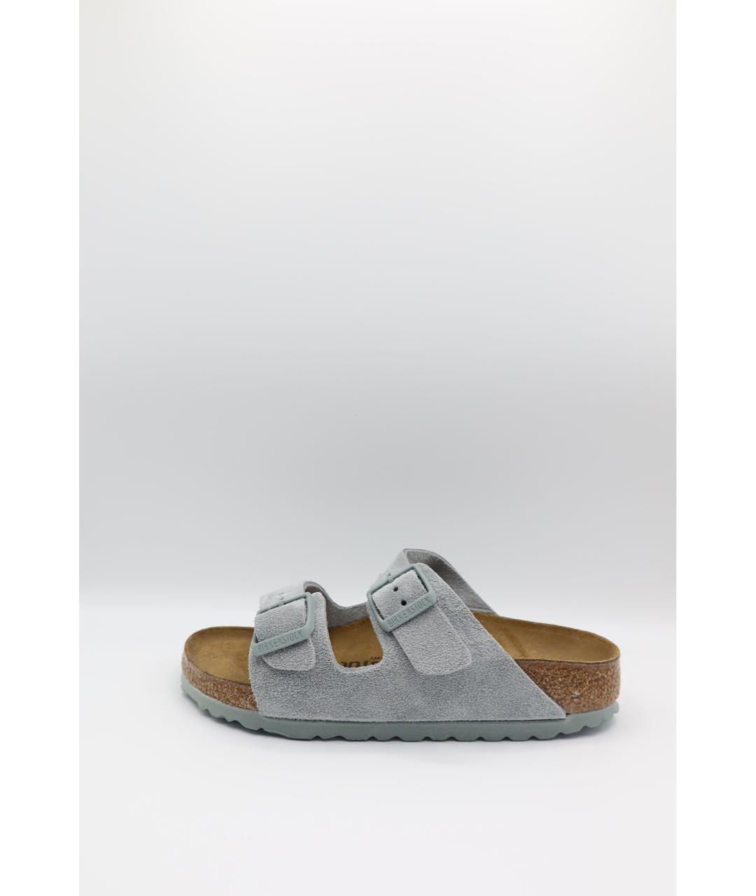 BIRKENSTOCK Серые замшевые сандалии, фото 7