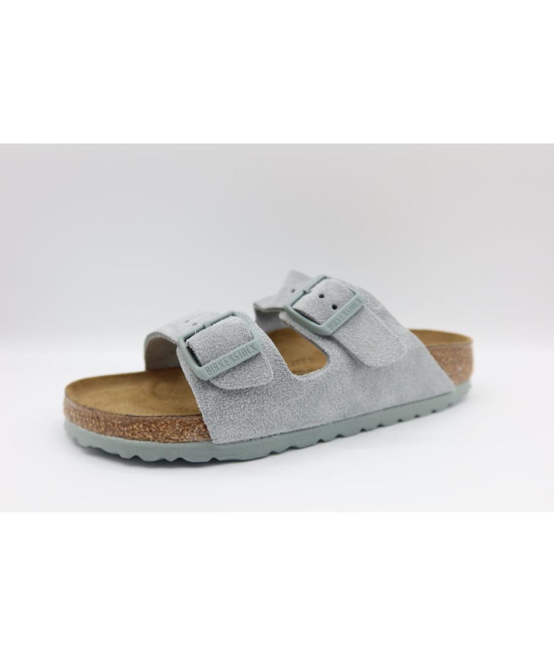 BIRKENSTOCK Серые замшевые сандалии, фото 4
