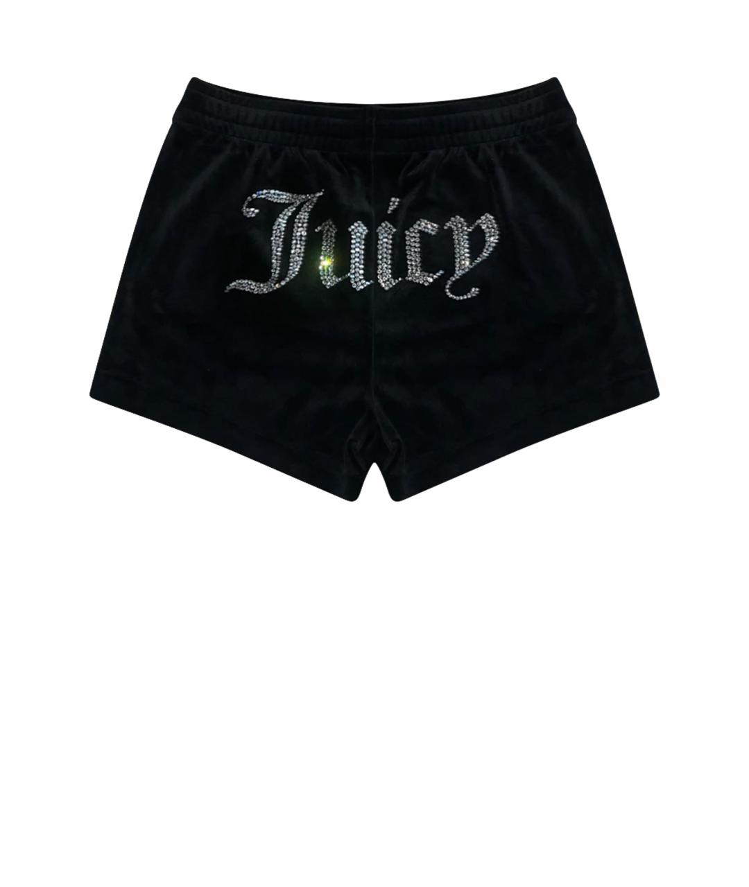 JUICY COUTURE Черные велюровые шорты, фото 1