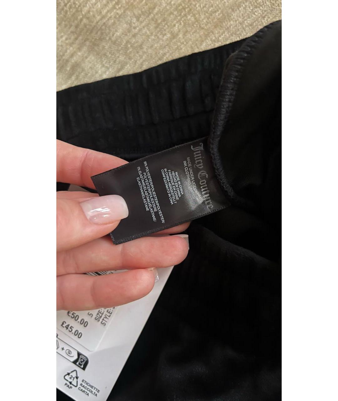 JUICY COUTURE Черные велюровые шорты, фото 6