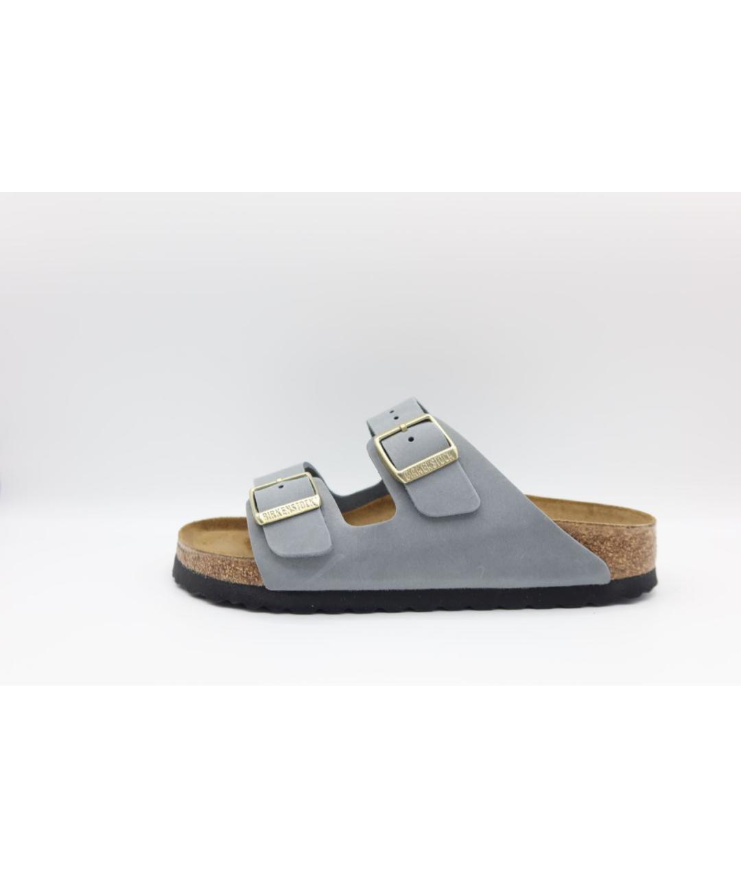 BIRKENSTOCK Голубые кожаные сандалии, фото 2