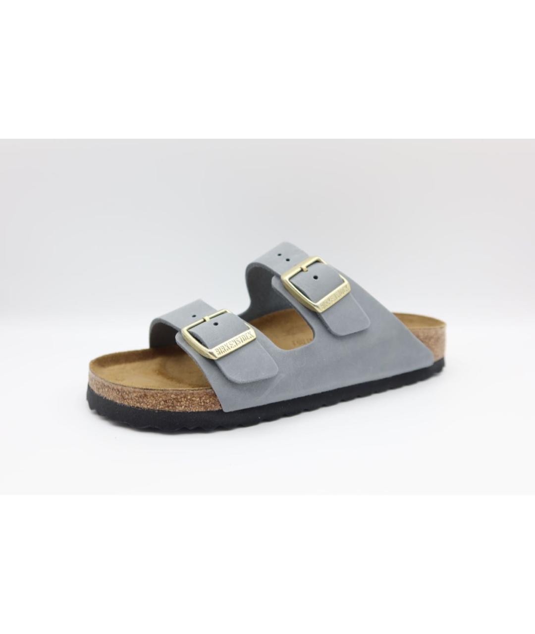 BIRKENSTOCK Голубые кожаные сандалии, фото 3