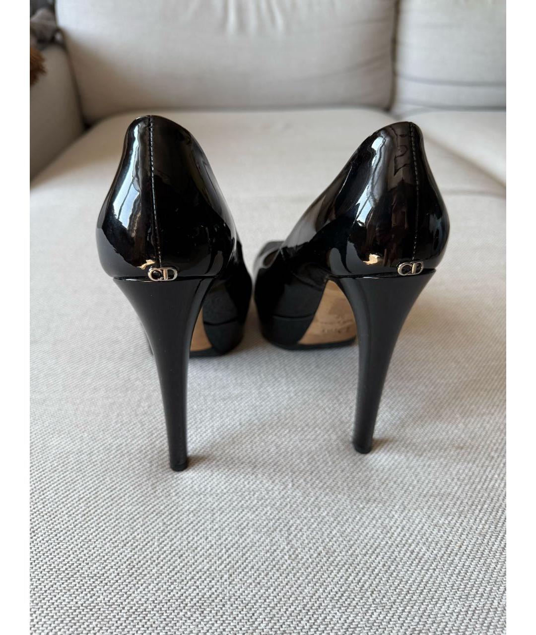 CHRISTIAN DIOR Черные кожаные туфли, фото 4