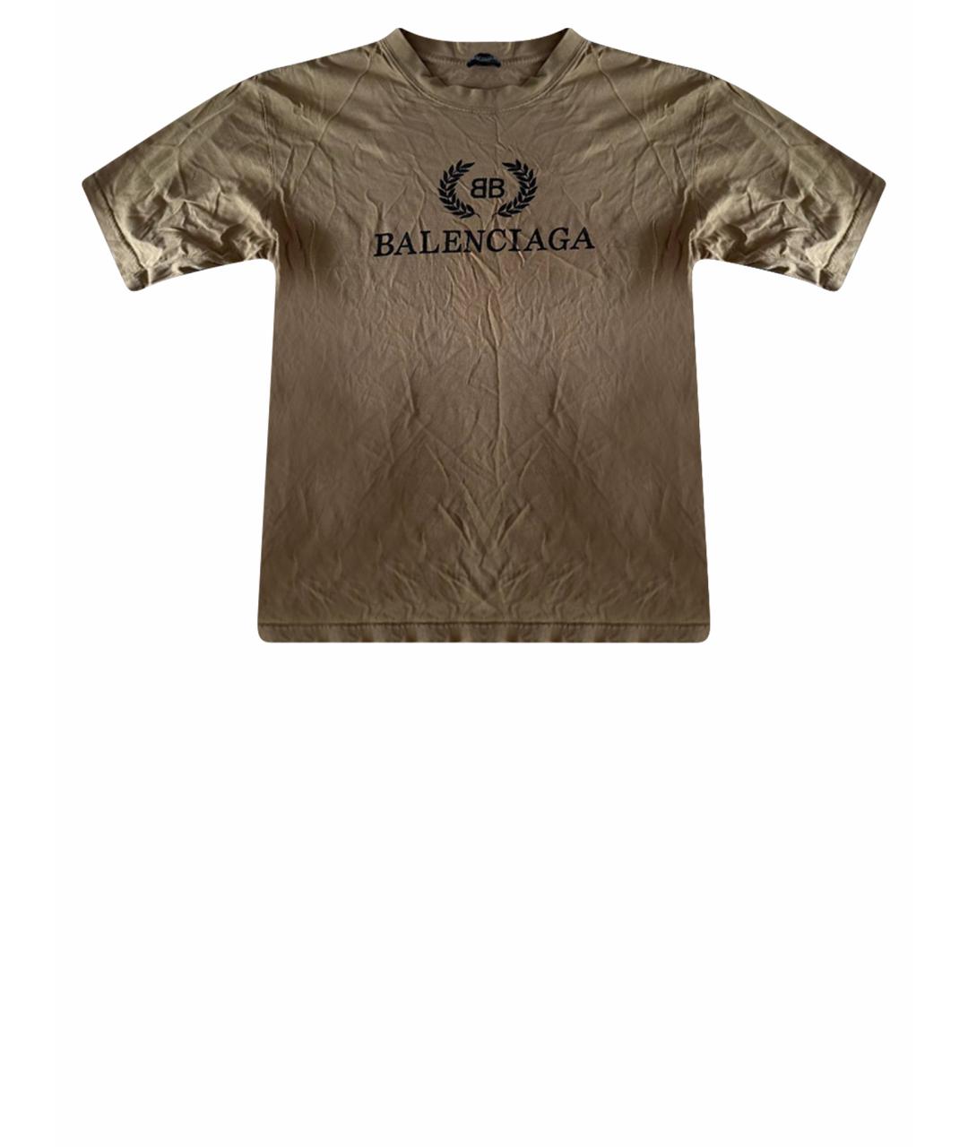 BALENCIAGA Оранжевая хлопковая футболка, фото 1