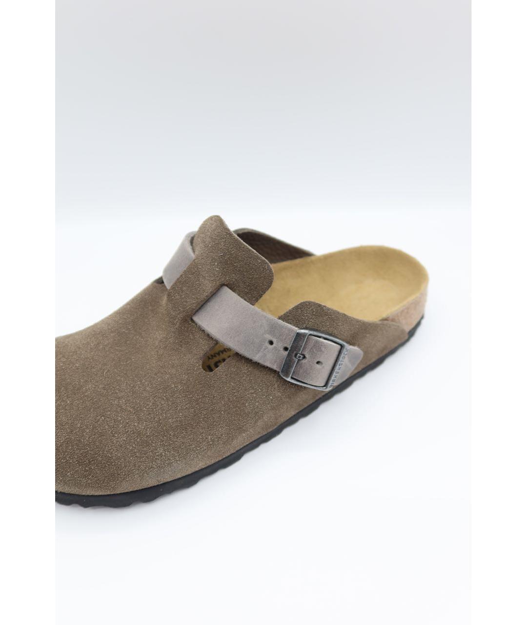 BIRKENSTOCK Антрацитовые замшевые сандалии, фото 5