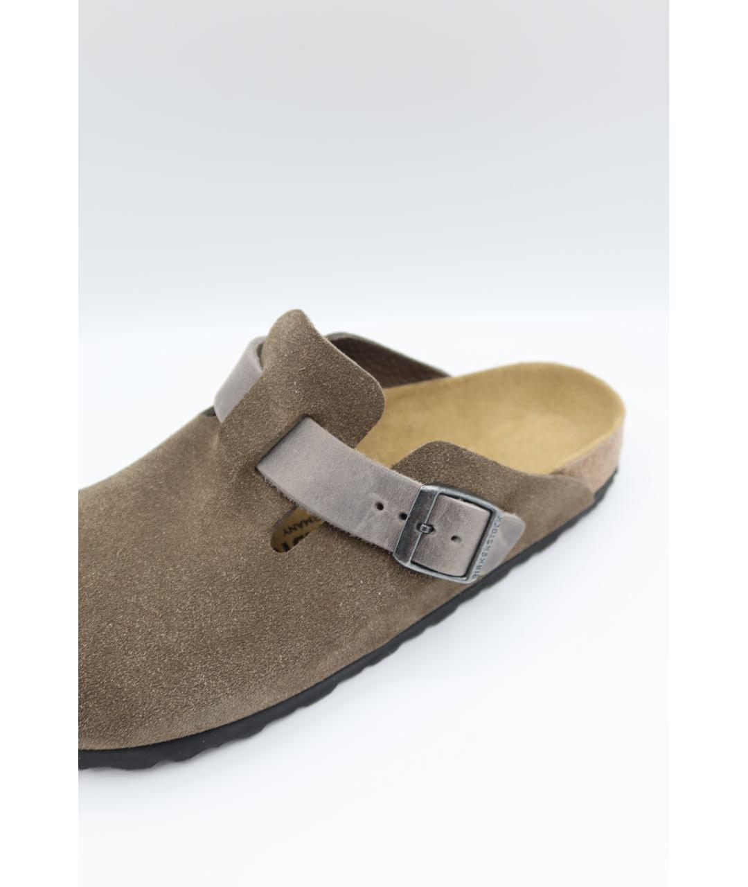 BIRKENSTOCK Антрацитовые замшевые сандалии, фото 4