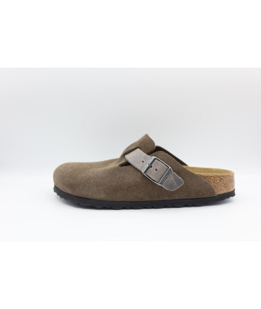 BIRKENSTOCK Антрацитовые замшевые сандалии, фото 6