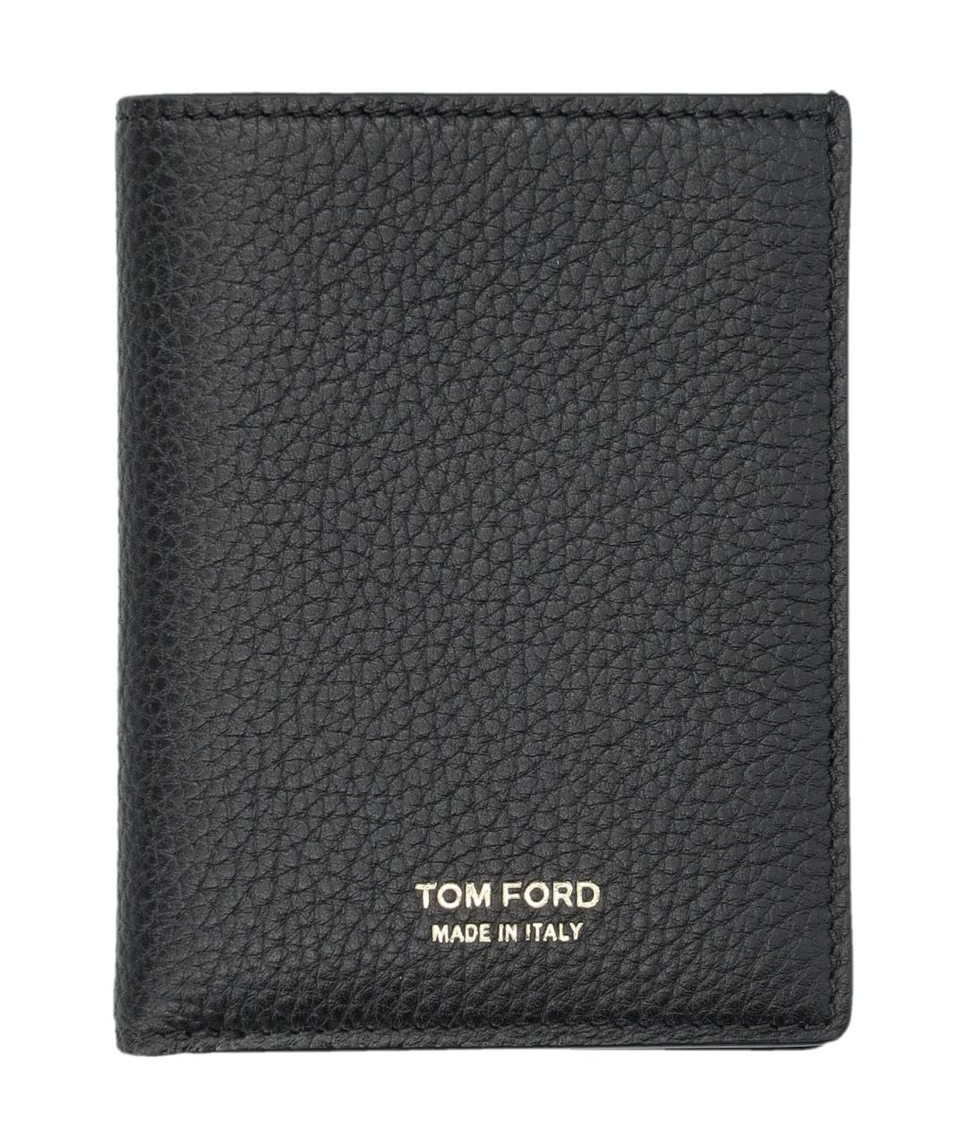 TOM FORD Черный кожаный кошелек, фото 1