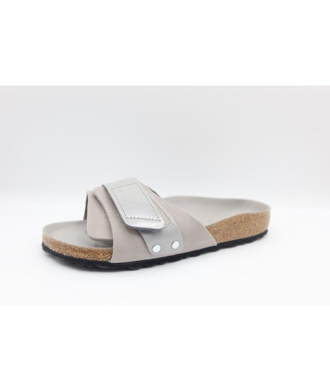 BIRKENSTOCK Серые кожаные сандалии, фото 3