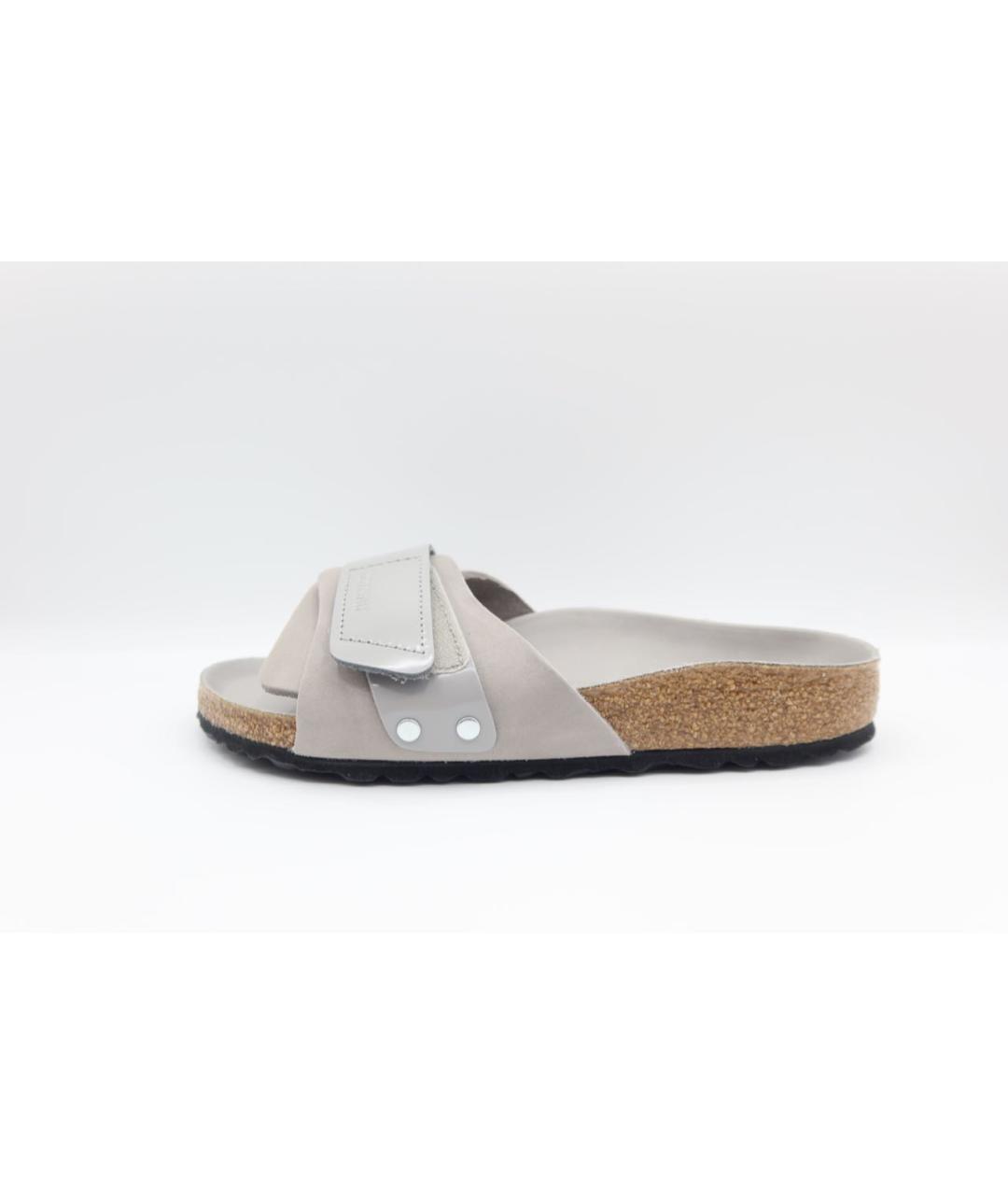 BIRKENSTOCK Серые кожаные сандалии, фото 2
