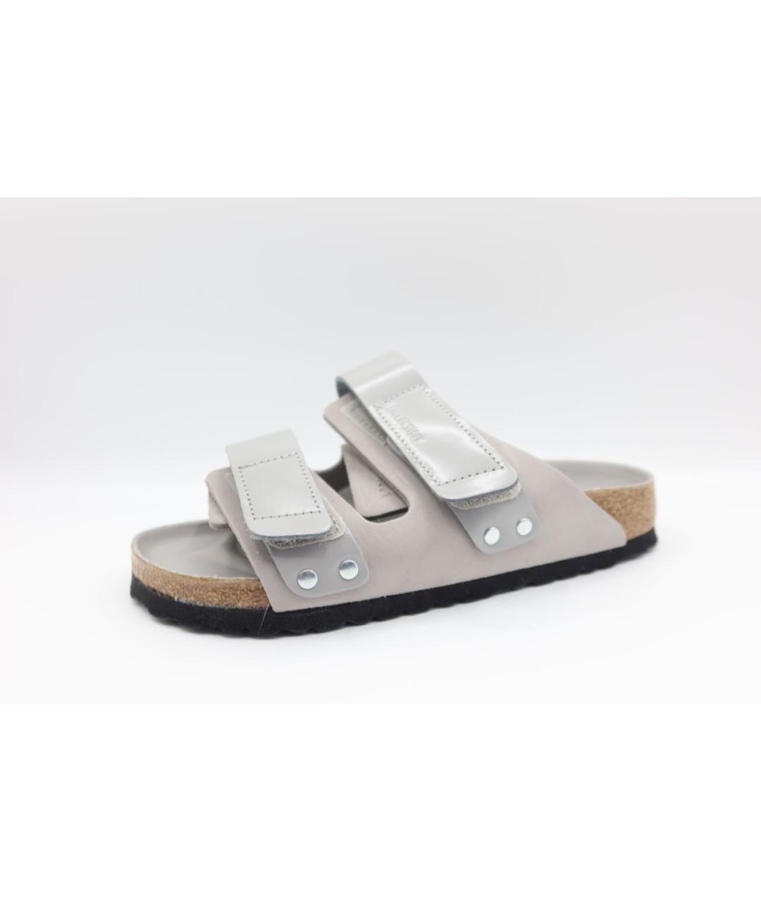 BIRKENSTOCK Серые кожаные сандалии, фото 3