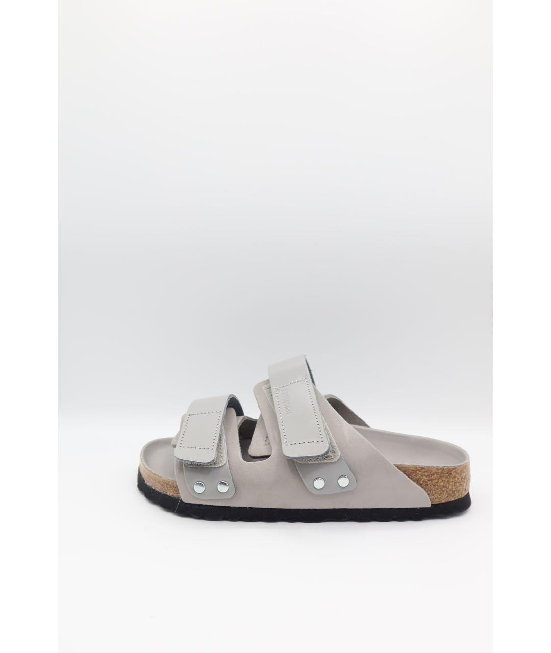 BIRKENSTOCK Серые кожаные сандалии, фото 6