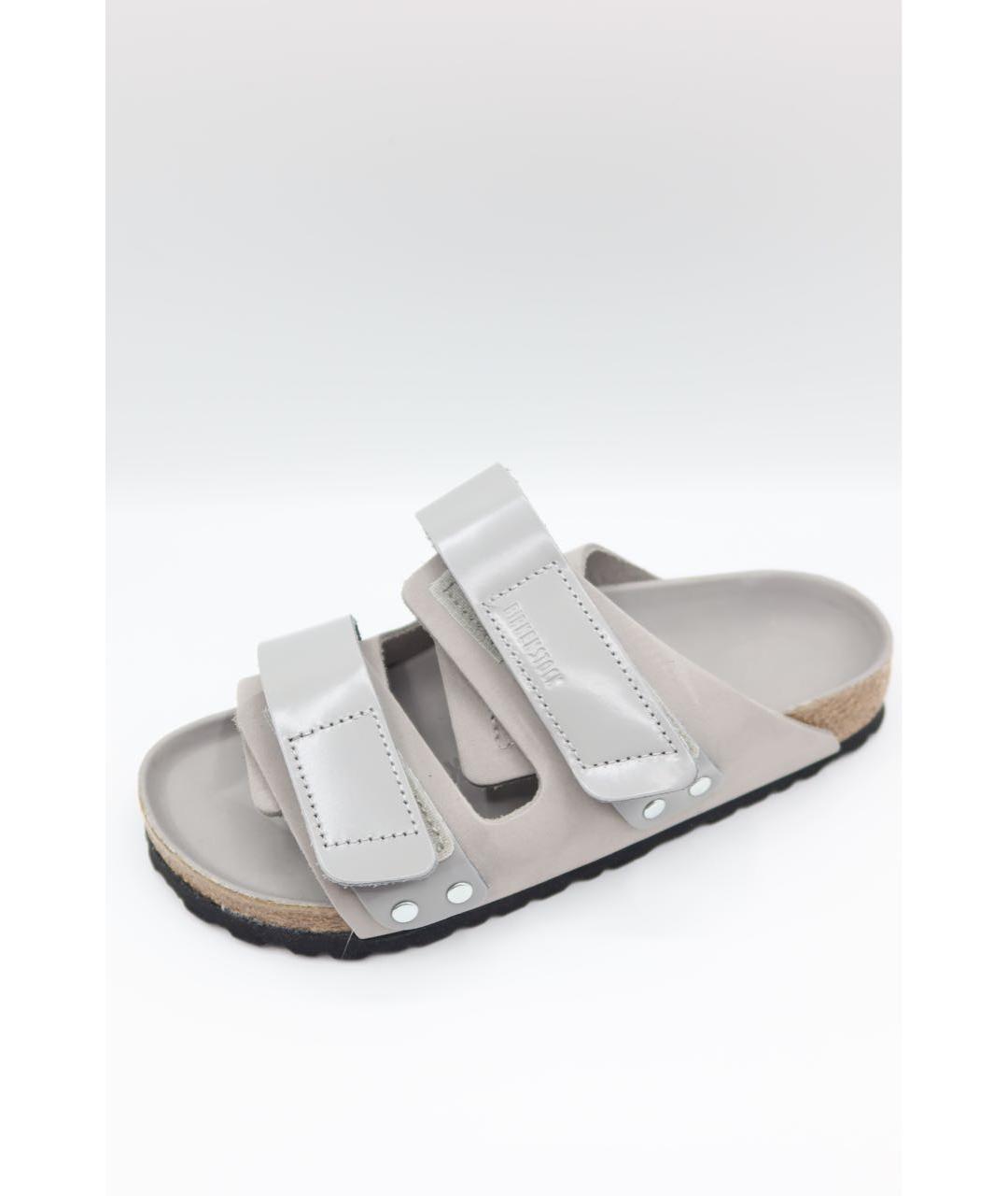 BIRKENSTOCK Серые кожаные сандалии, фото 4