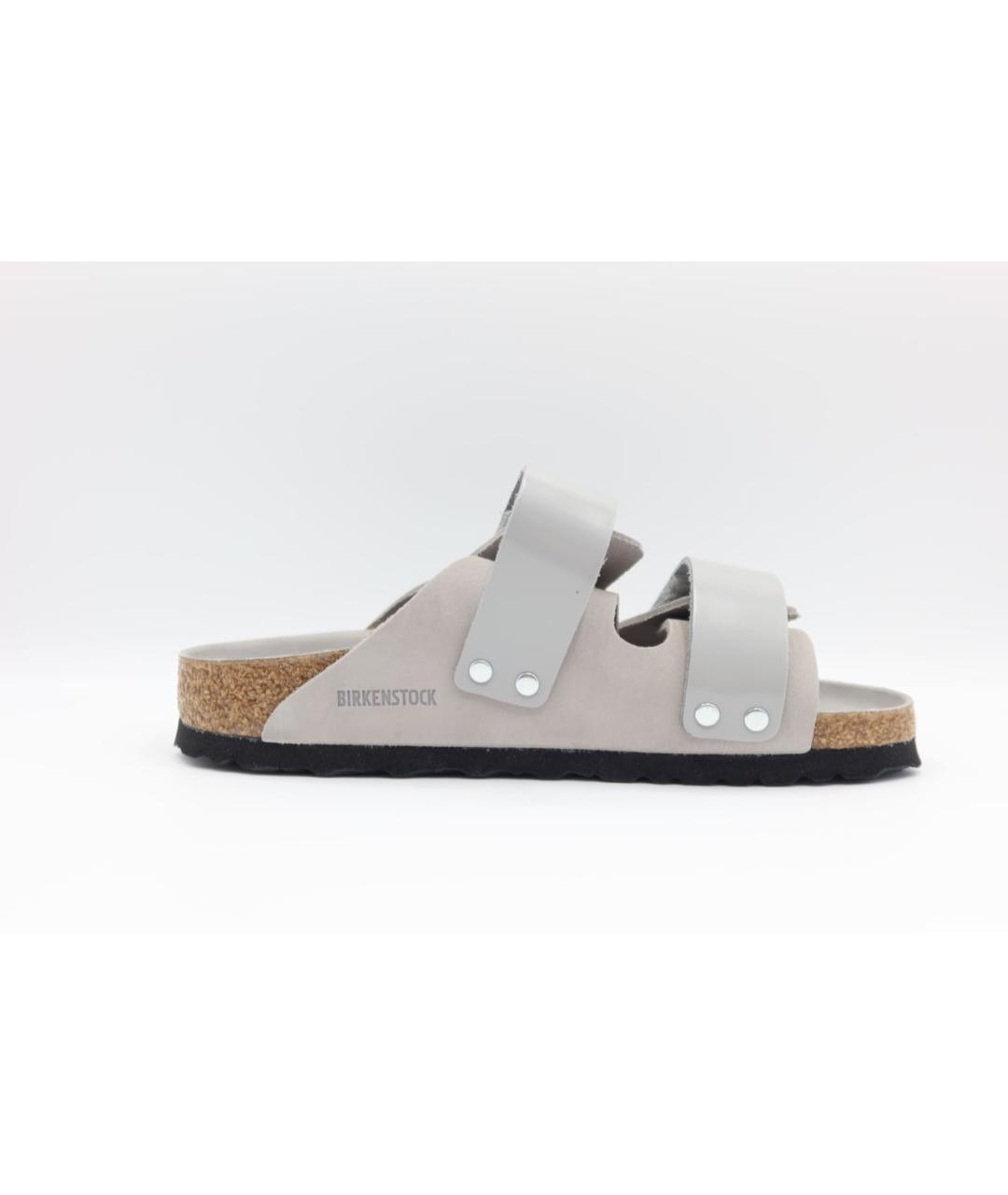 BIRKENSTOCK Серые кожаные сандалии, фото 5
