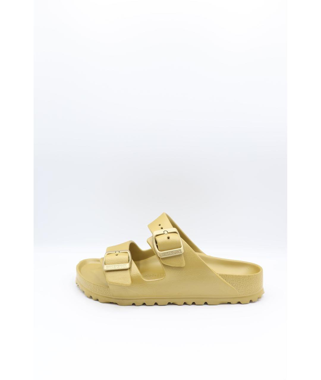 BIRKENSTOCK Золотые резиновые шлепанцы, фото 6