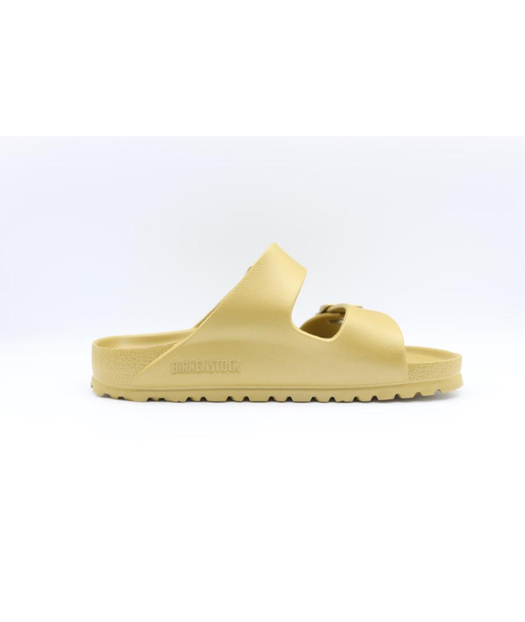 BIRKENSTOCK Золотые резиновые шлепанцы, фото 5