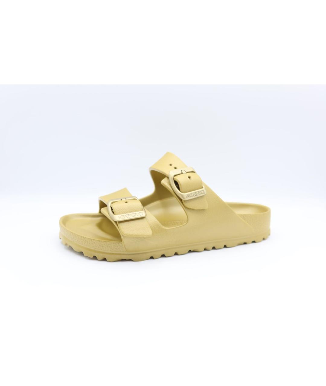 BIRKENSTOCK Золотые резиновые шлепанцы, фото 3