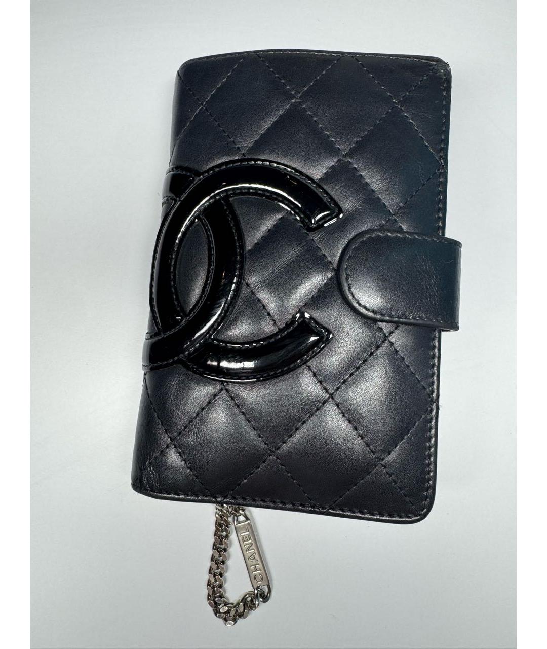 CHANEL Черный кожаный кошелек, фото 9