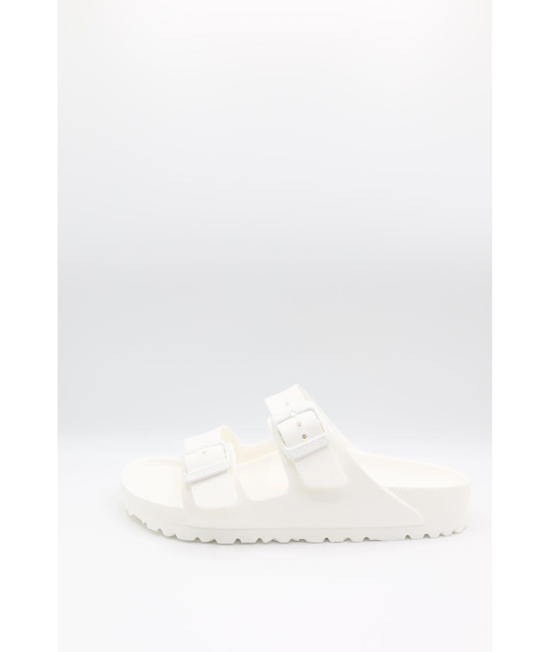 BIRKENSTOCK Белые резиновые шлепанцы, фото 6