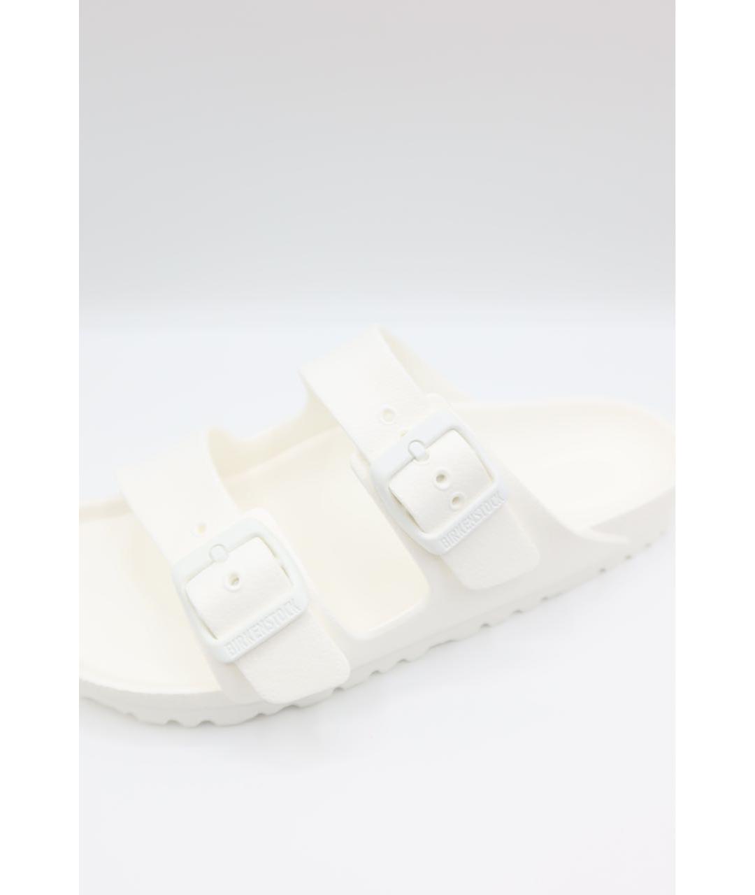BIRKENSTOCK Белые резиновые шлепанцы, фото 4