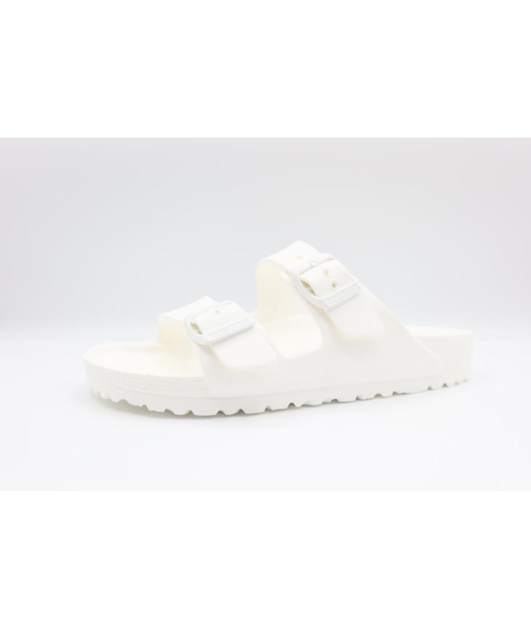 BIRKENSTOCK Белые резиновые шлепанцы, фото 3