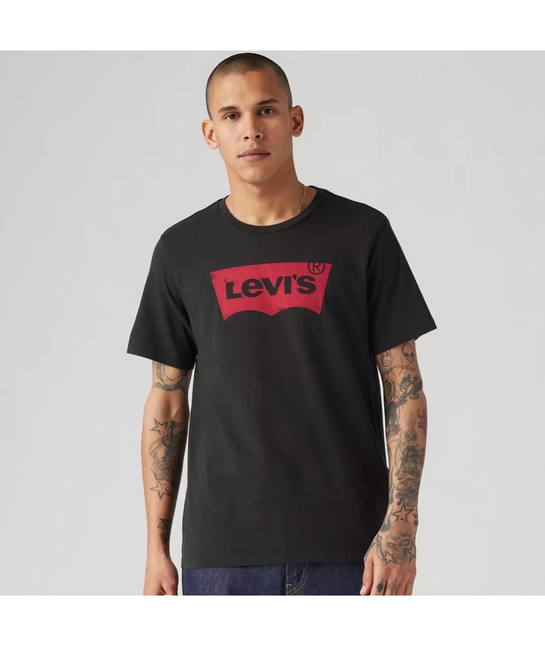 LEVI'S Черная хлопковая футболка, фото 4