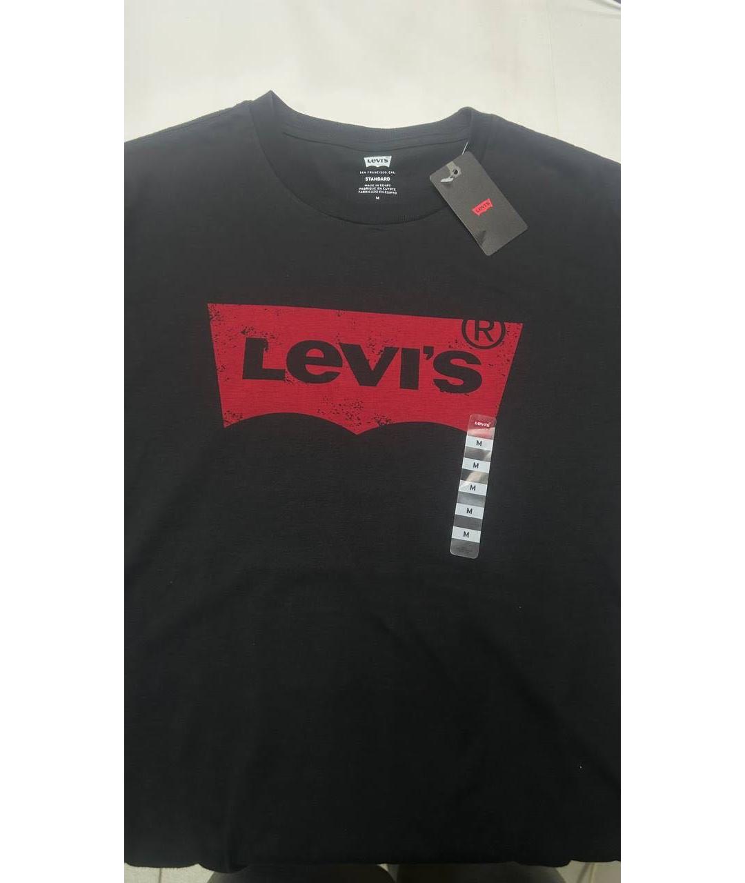LEVI'S Черная хлопковая футболка, фото 2