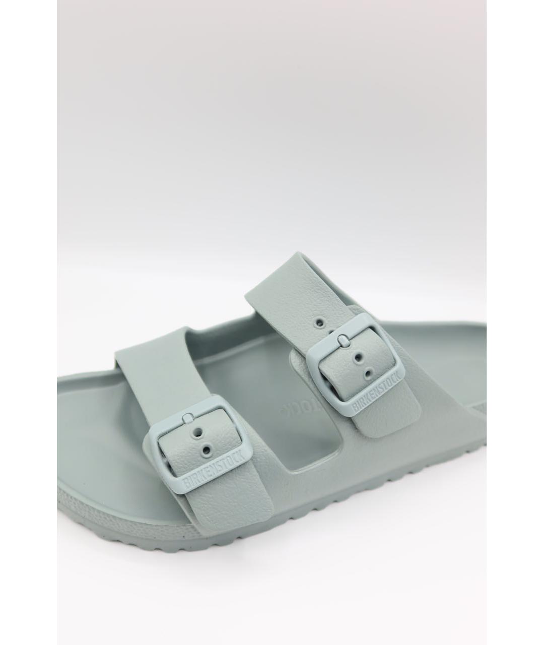 BIRKENSTOCK Антрацитовые резиновые шлепанцы, фото 3