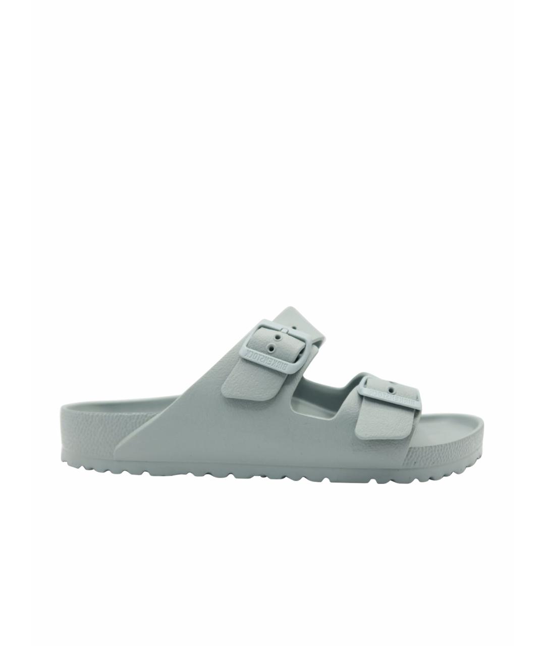 BIRKENSTOCK Антрацитовые резиновые шлепанцы, фото 1