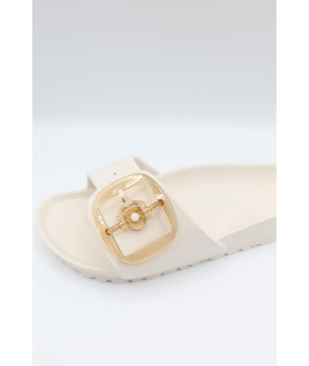 BIRKENSTOCK Белые резиновые шлепанцы, фото 4