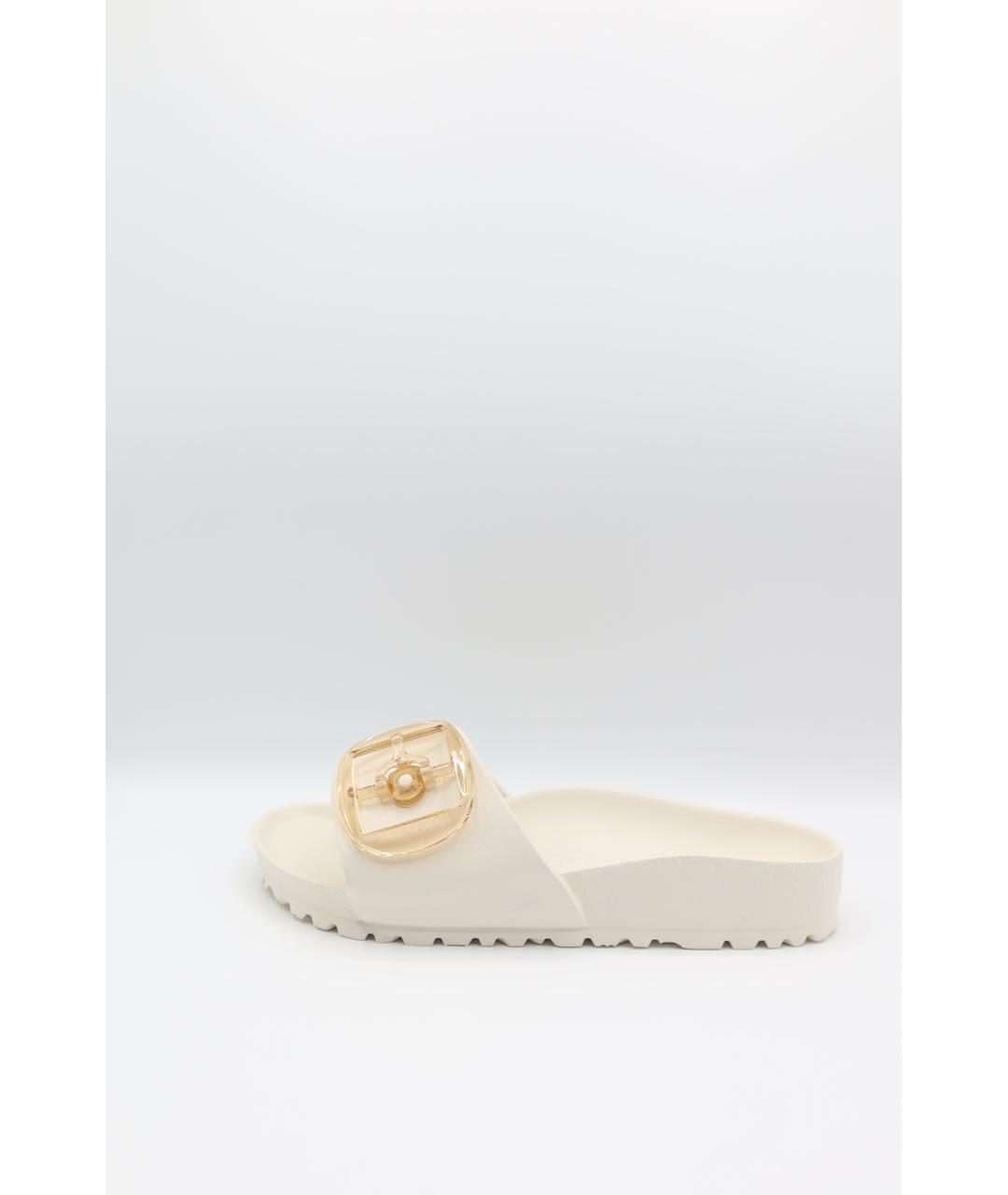 BIRKENSTOCK Белые резиновые шлепанцы, фото 6