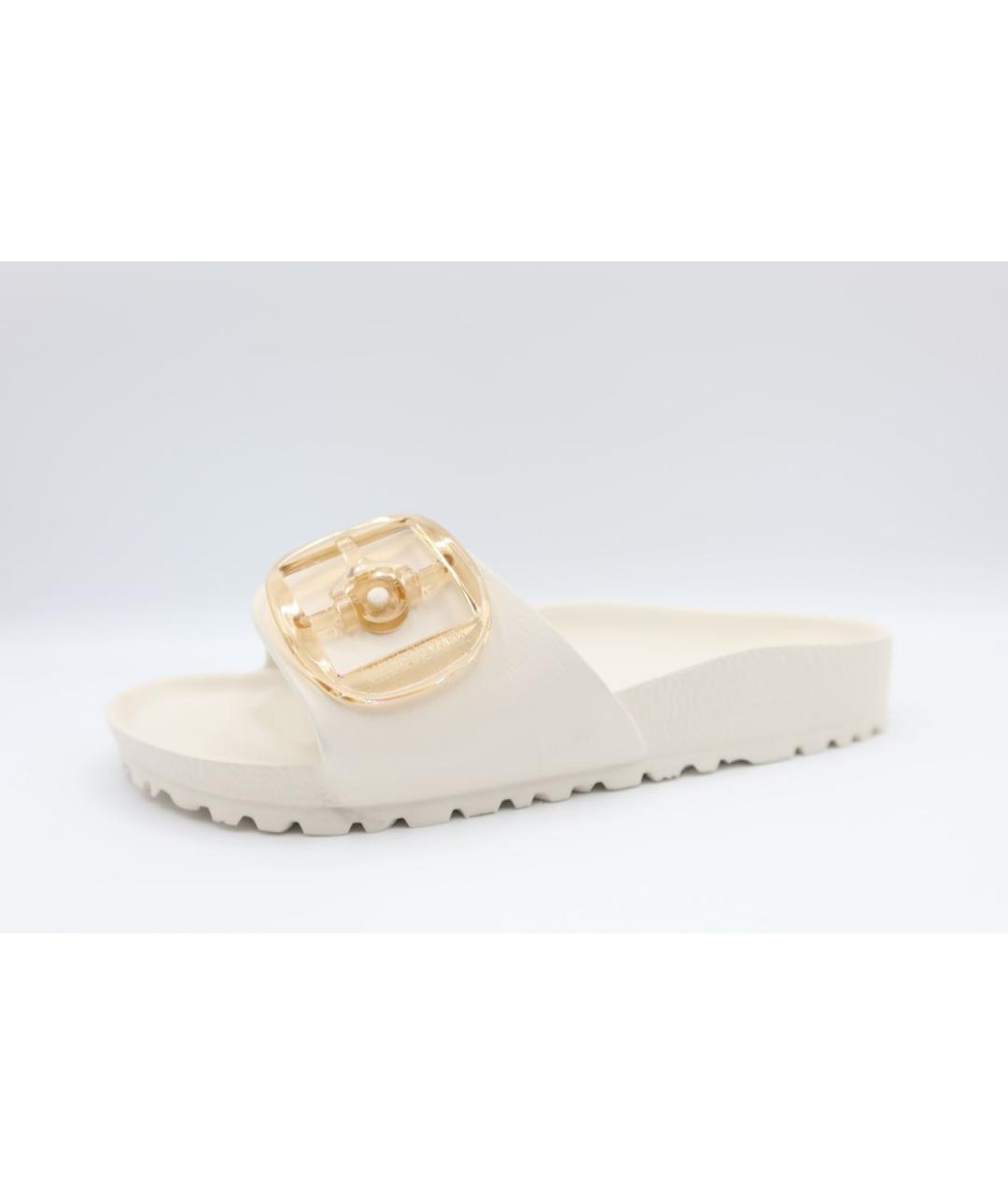 BIRKENSTOCK Белые резиновые шлепанцы, фото 3