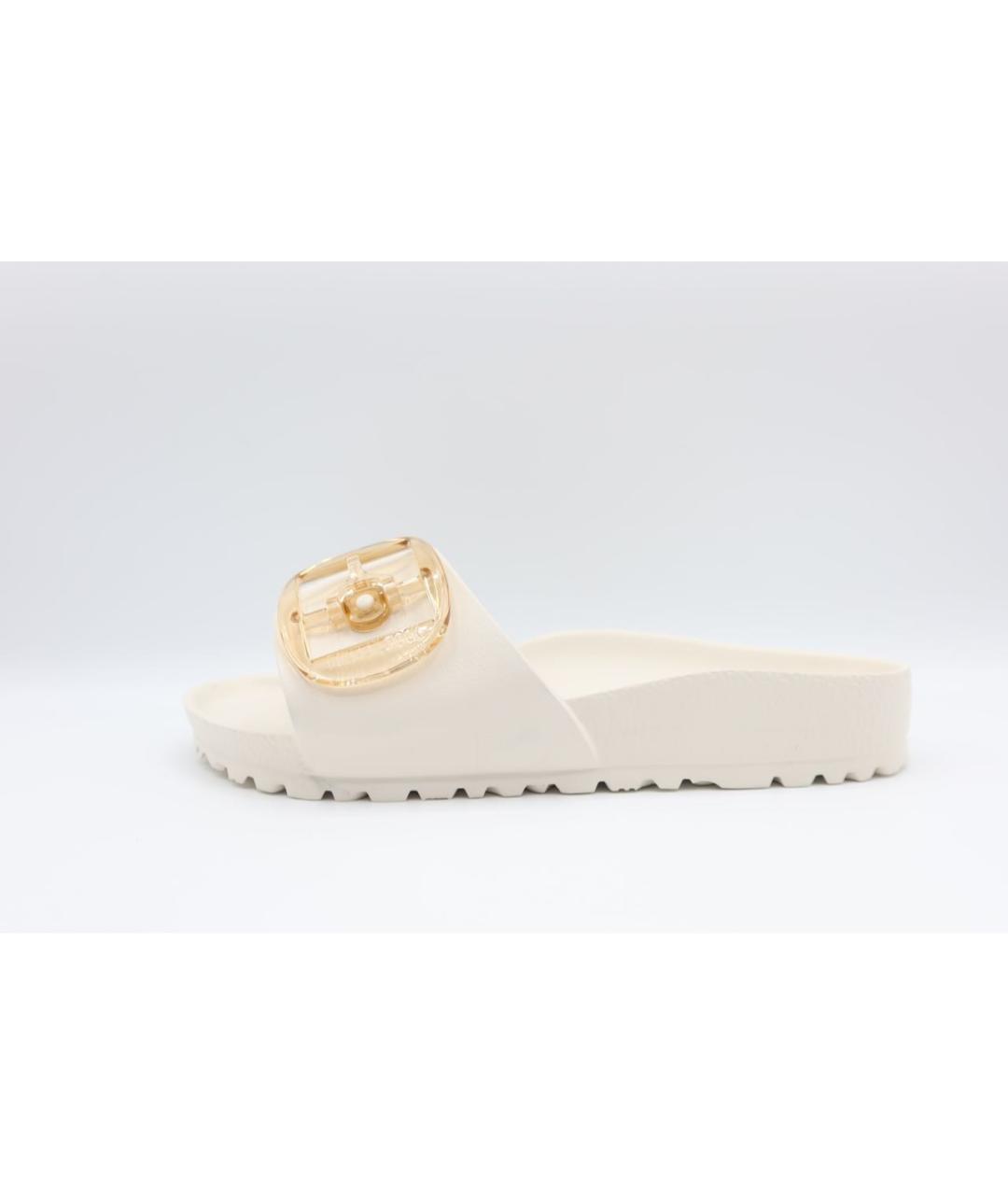 BIRKENSTOCK Белые резиновые шлепанцы, фото 2