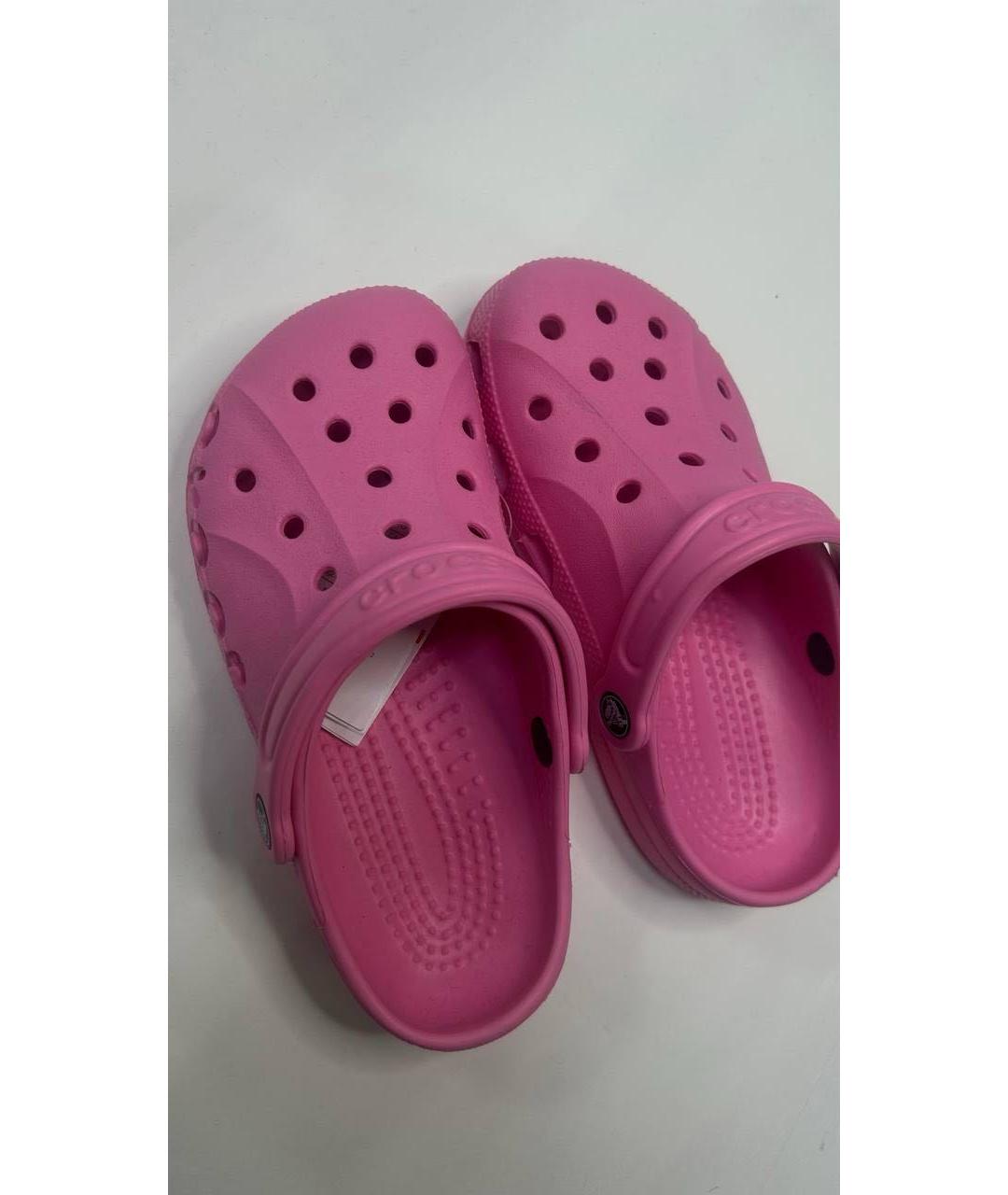 CROCS Розовые резиновые сабо, фото 4