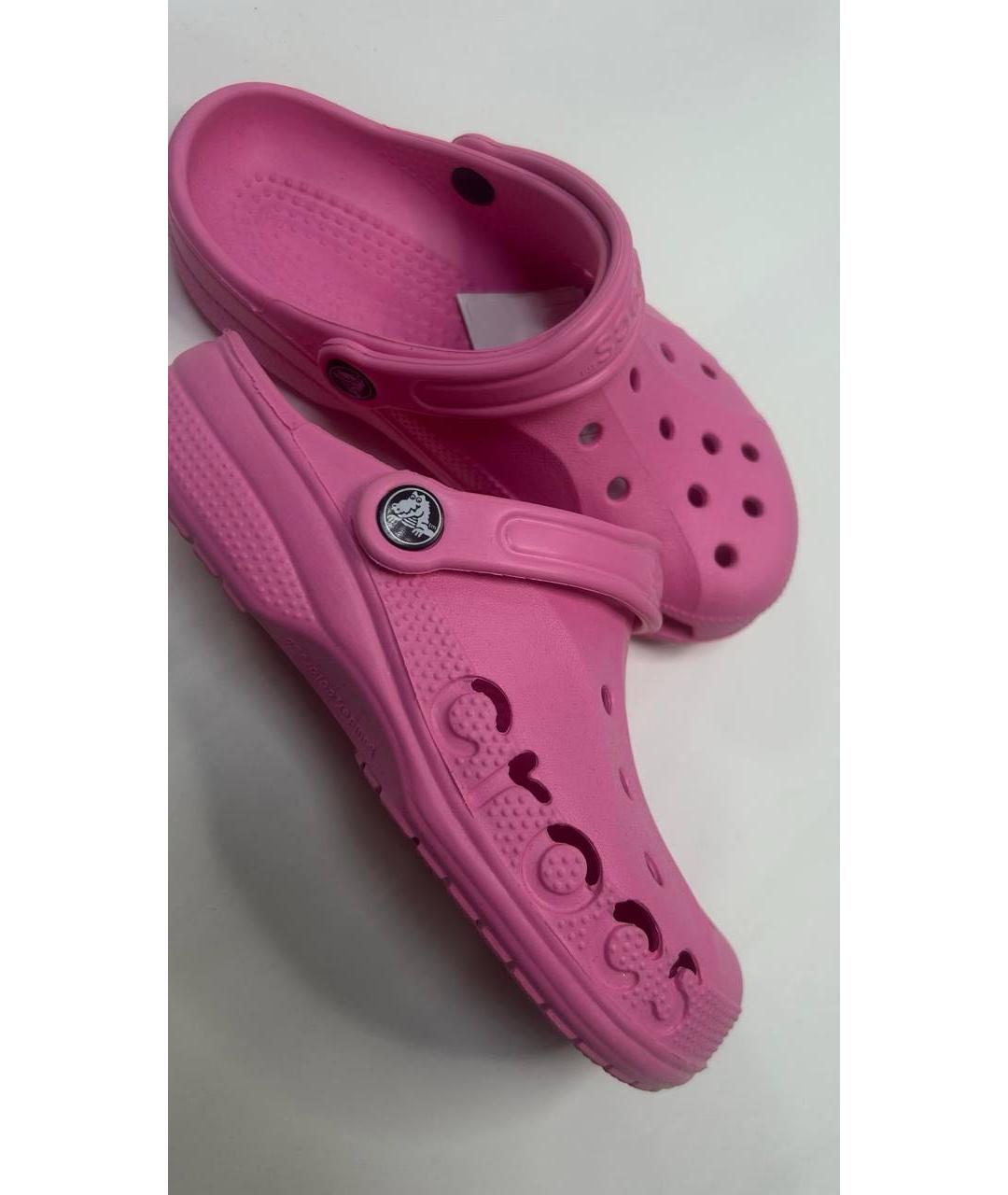 CROCS Розовые резиновые сабо, фото 3