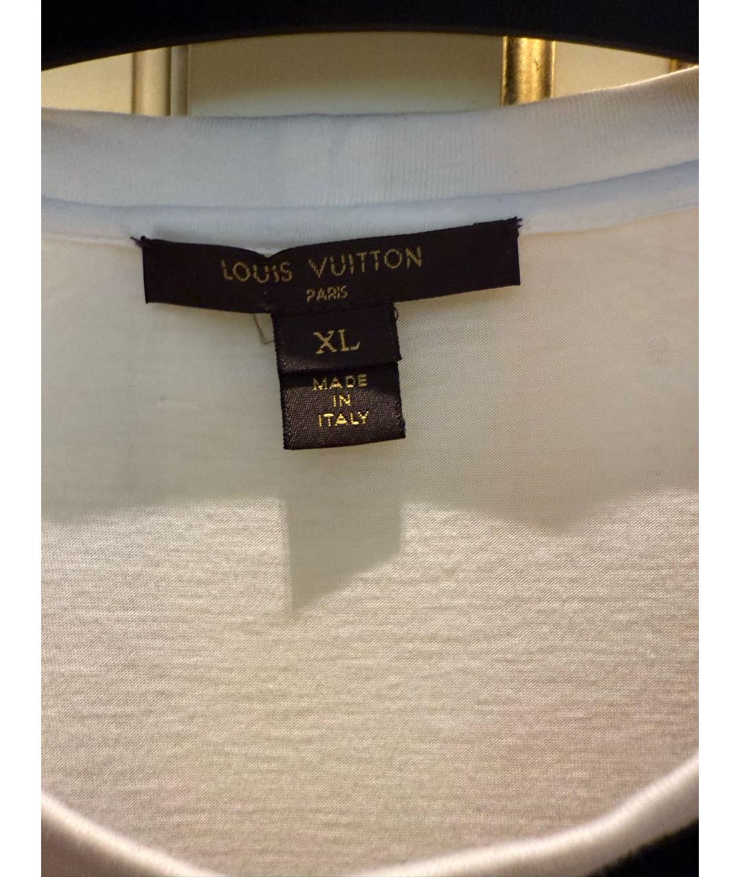 LOUIS VUITTON Белая хлопковая футболка, фото 4