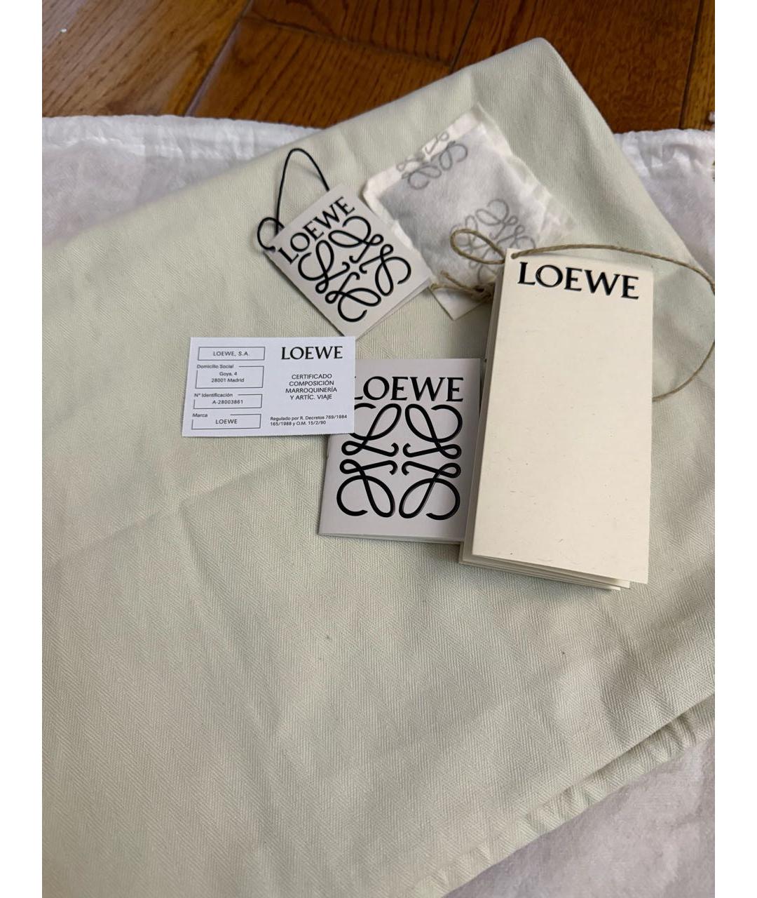 LOEWE Бежевая пелетеная пляжная сумка, фото 6