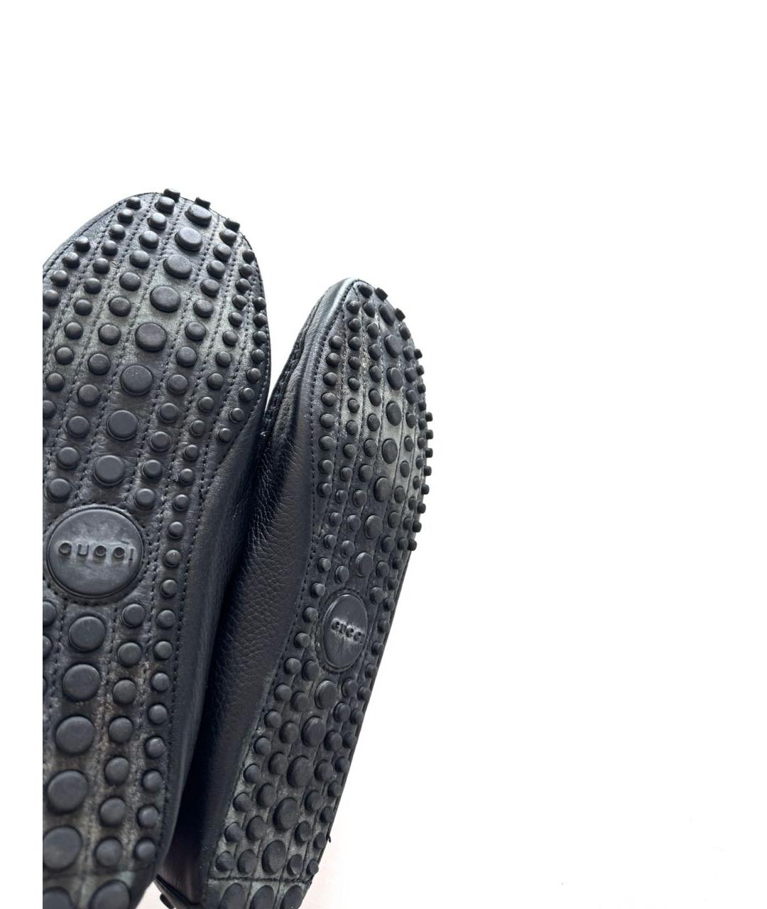 GUCCI Черные кожаные лоферы, фото 6