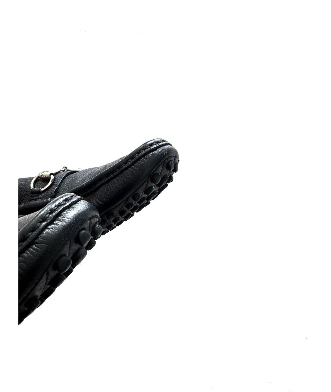 GUCCI Черные кожаные лоферы, фото 8