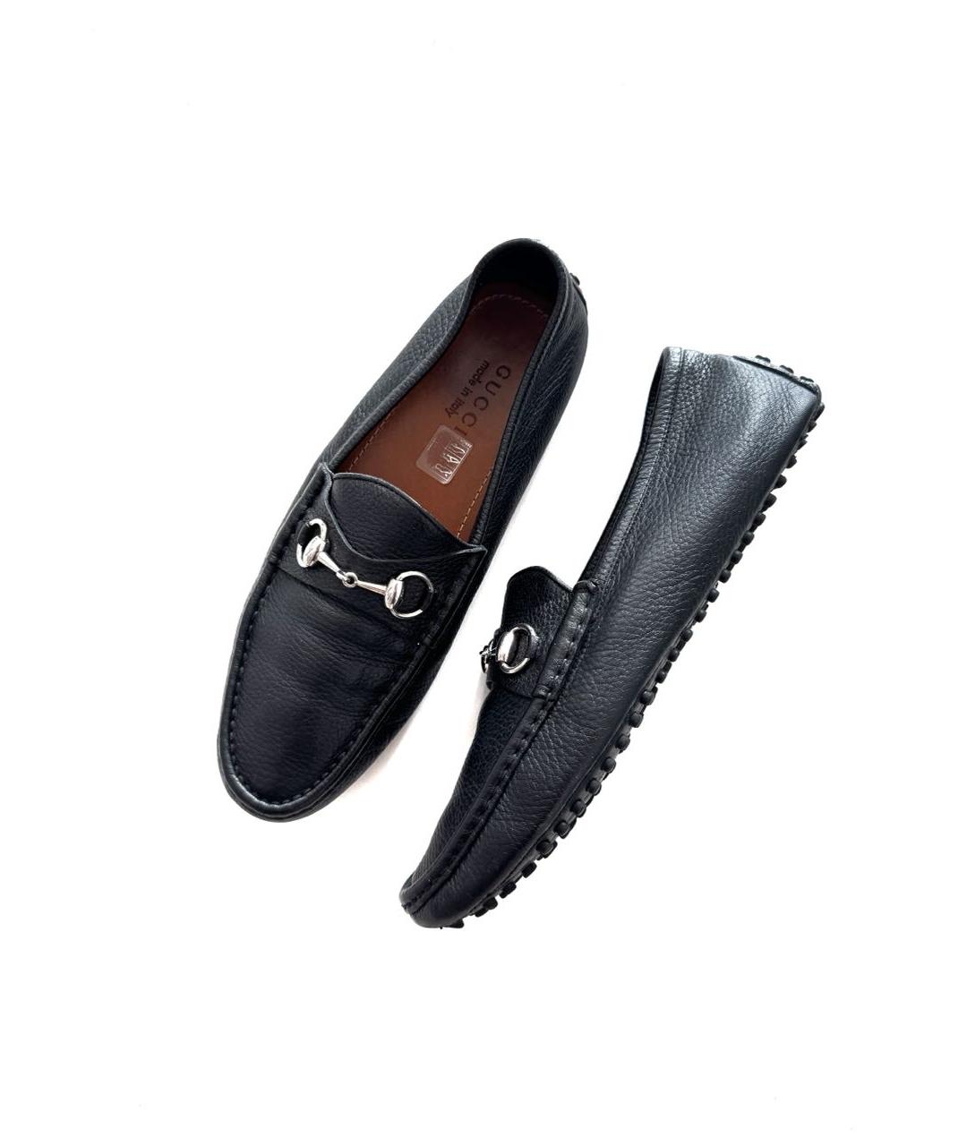 GUCCI Черные кожаные лоферы, фото 2