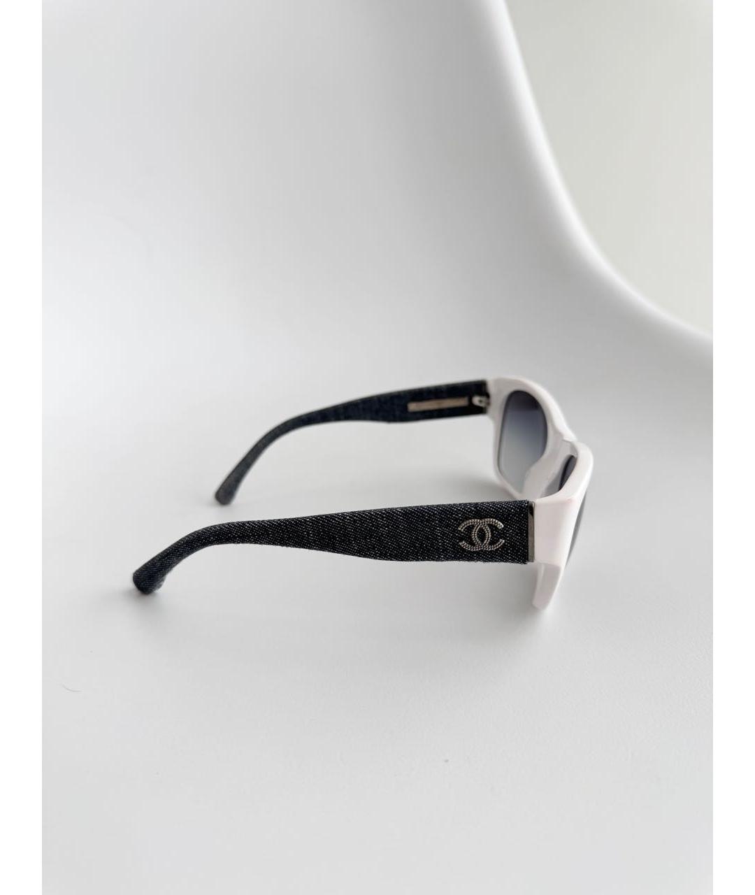 CHANEL Синие пластиковые солнцезащитные очки, фото 4